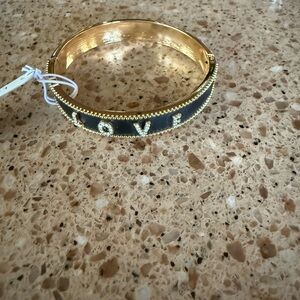 Lane Bryant Black and Gold LOVE Bracelet